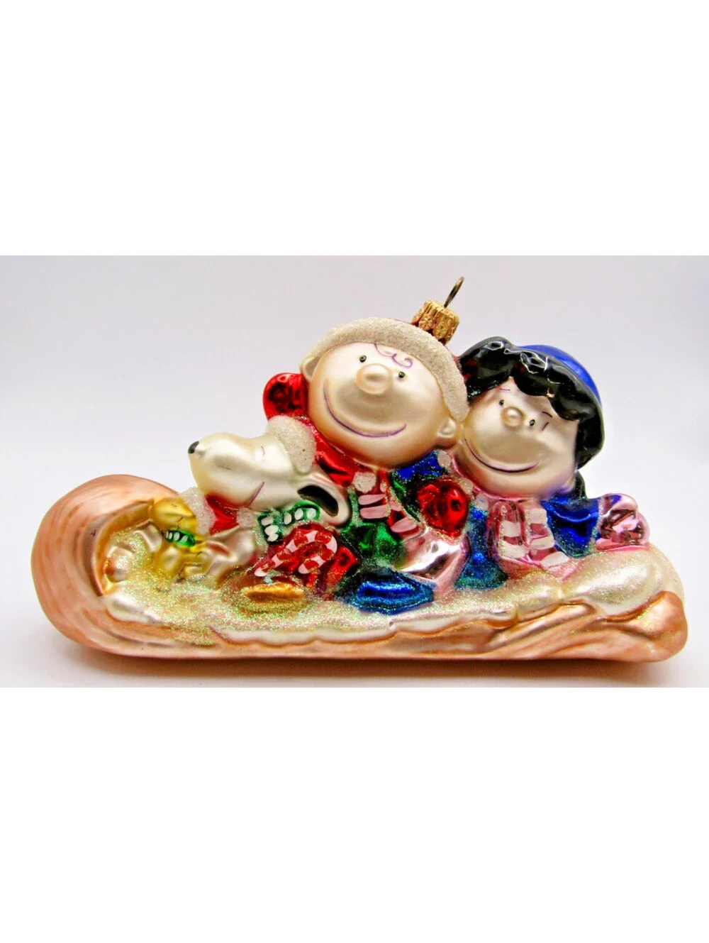 Kurt S. Adler Komozja Polonaise Peanuts on Toboggan Ornament with Box